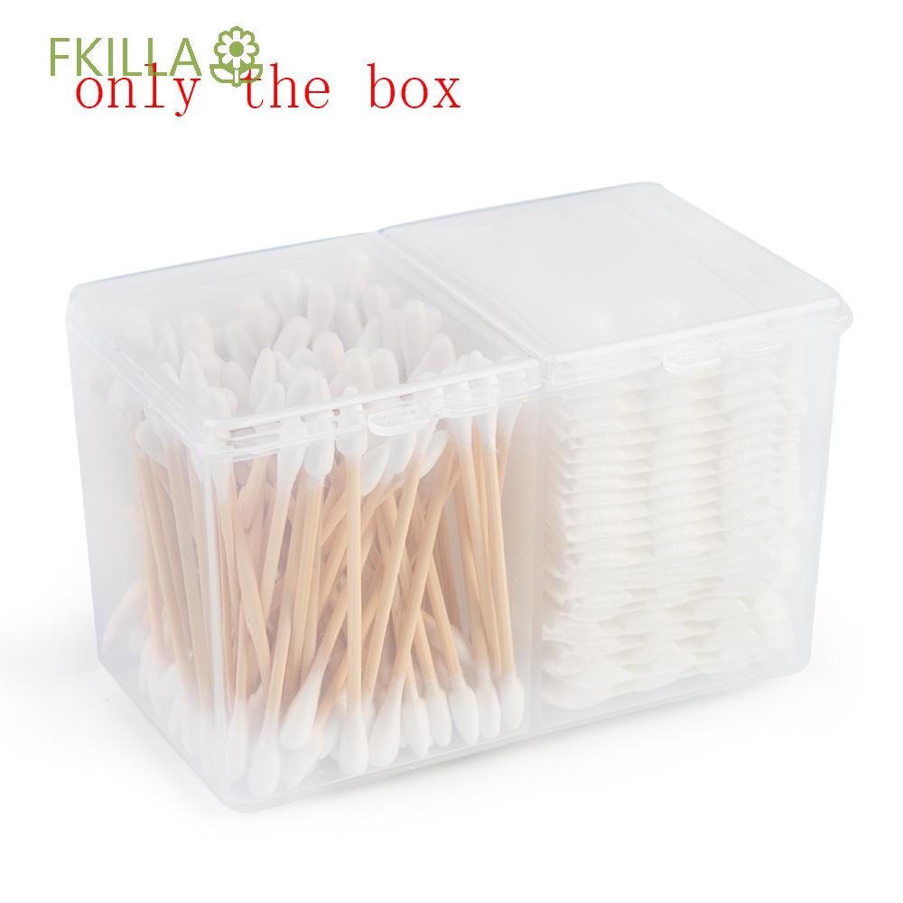 (Hàng Mới Về) Hộp Nhựa Trong Suốt Đựng Tăm Bông / Bông Tẩy Trang Đa Năng Tiện Dụng | BigBuy360 - bigbuy360.vn