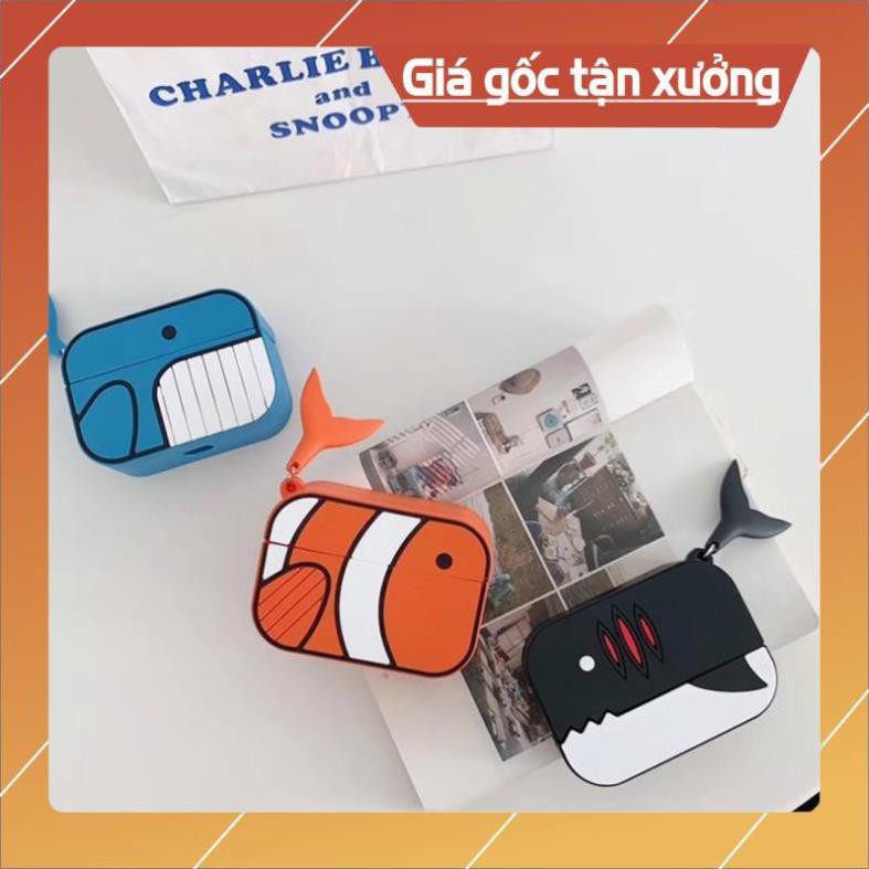 Vỏ bảo vệ đựng tai nghe Airpod 1/Airpod 2/Airpod pro mẫu đẹp hình cá hề nemo ngộ nghĩnh