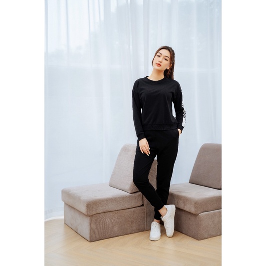 [CHÍNH HÃNG] Bộ đồ thu đông kiểu dáng thể thao đẹp, trẻ trung - SET mặc nhà dài tay quần dài thân gân thoải mái