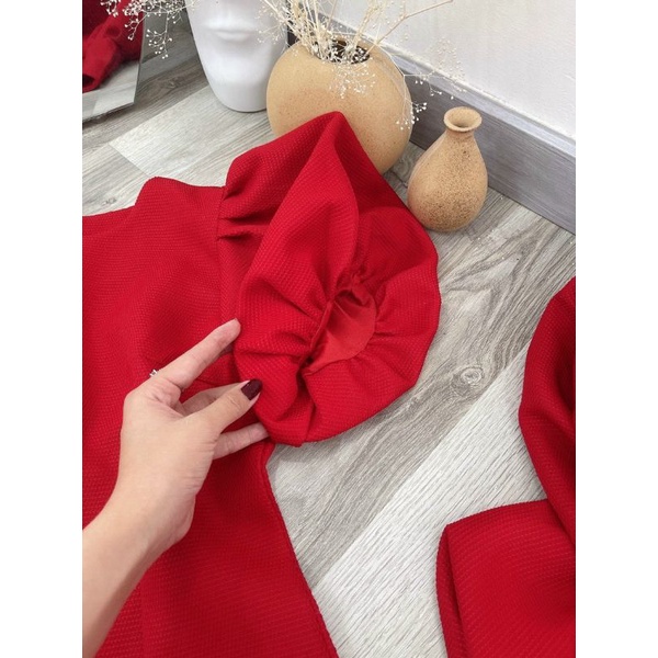 ĐẦM ĐỎ TAY BÚP FORM A