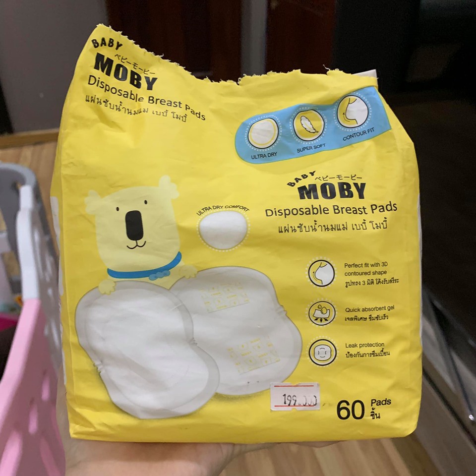Hộp 60 Lót thấm sữa MOBY cao cấp