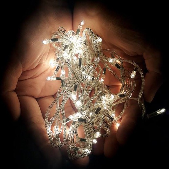 Dây đèn led 5m ánh sáng trắng trang trí giáng sinh năm mới