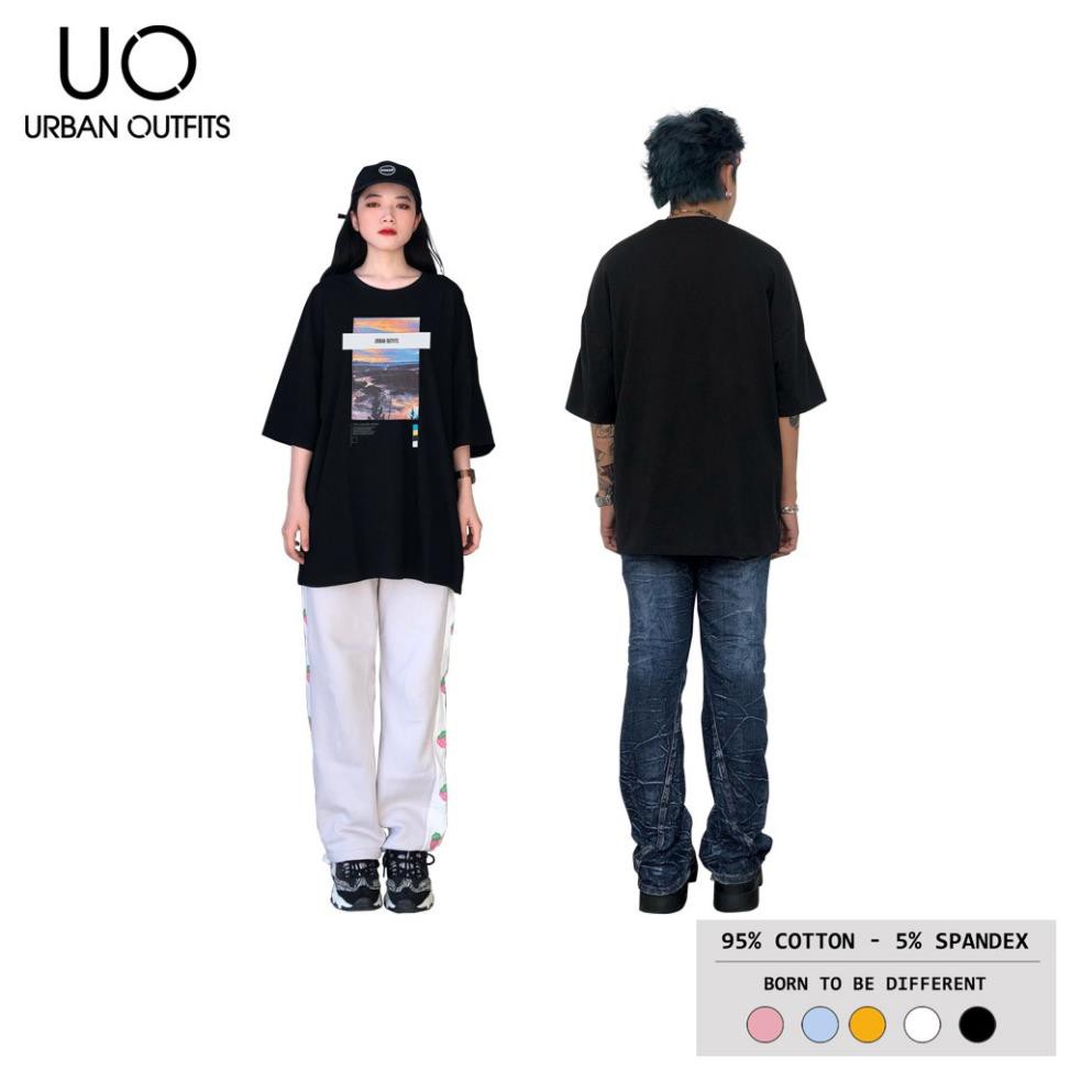 Áo Thun Tay Lỡ Nam Nữ Unisex Form Rộng URBAN OUTFITS In Sông Chiều ATO10 100 cotton ༚