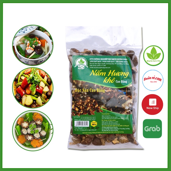 Nấm hương khô Cao Bằng 100G giàu dinh dưỡng chế biến món ăn ngon - Đặc sản Cao Bằng 00021-1