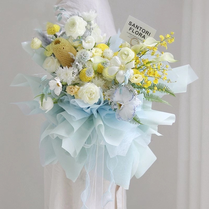 Set 35 tờ giấy gói quà/ trang trí hình chai rượu/ hoa thủ công nhiều màu sắc