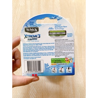 [HÀNG MỚI] Hộp lưỡi dao cạo SCHICK XTREME 3 SUBZERO(4 LƯỠI/HÔP)