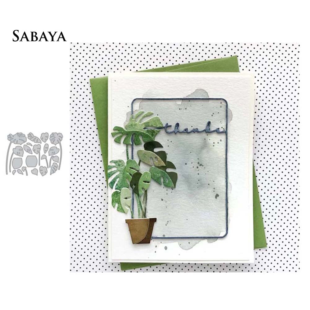 Khuôn Cắt Giấy Làm Từ Kim Loại Hình Lá Trang Trí Scrapbook