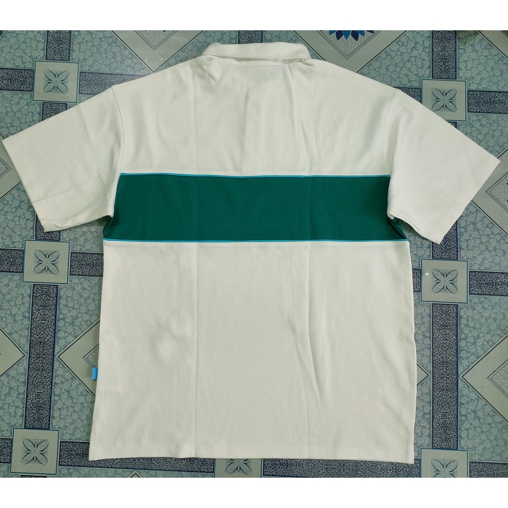 Áo thun polo LVS STRIPLE màu black/white