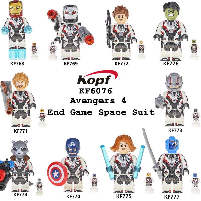 Minifigures Các Nhân Vật Super Heroes Siêu Anh Hùng Avenger 4 End Game Spacesuit KF6076