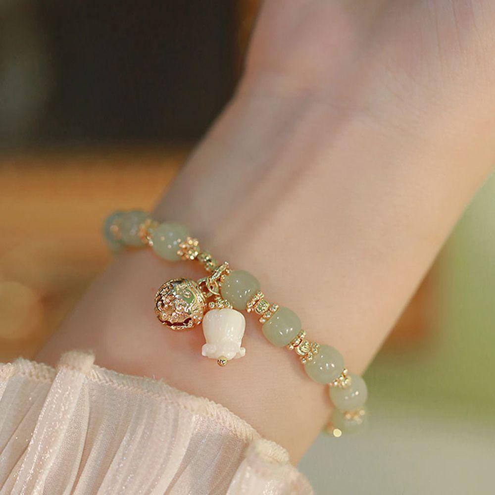 Vòng Tay Mặt Hình Hoa Lan Dễ Thương Cho Nữ