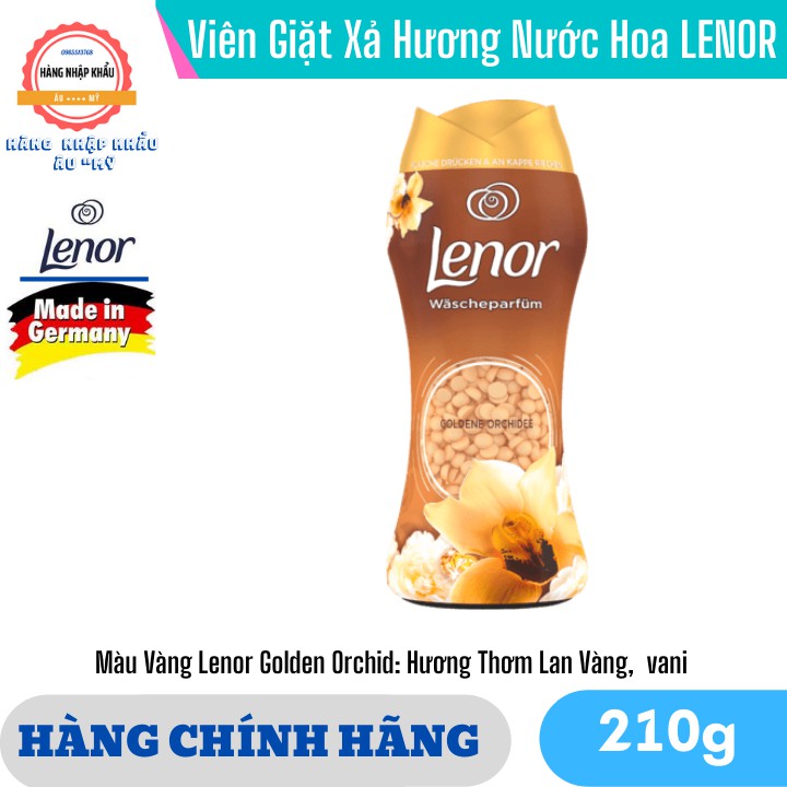 [HÀNG ĐỨC] Viên Giặt Xả Hương Nước Hoa LENOR 210g Hương Thơm Lan Vàng, vani