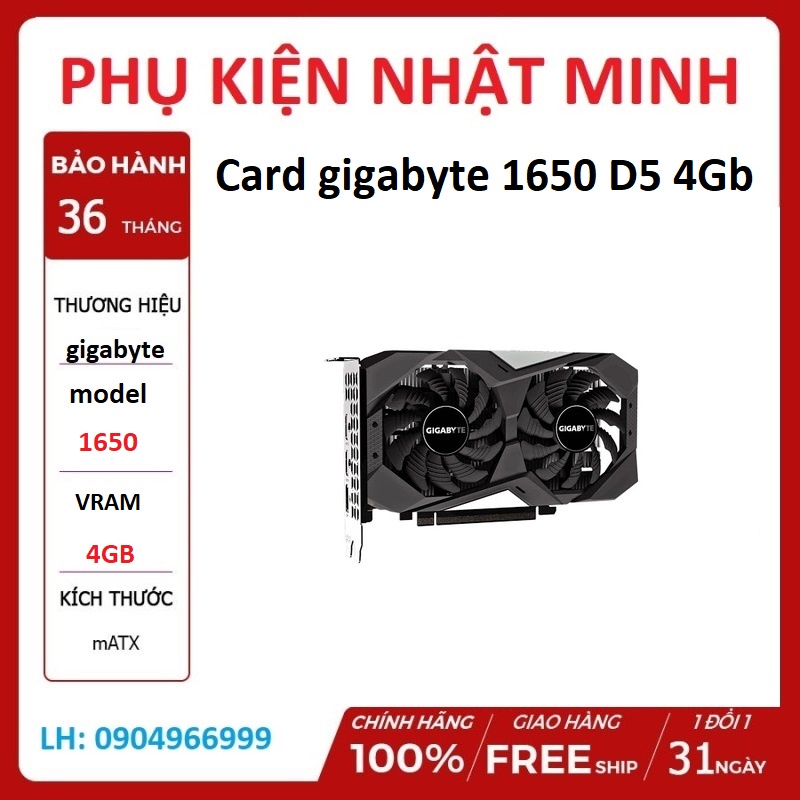 [XẢ SỐC] VGA GALAX 1660 6GB / GIGABYTE 1650 4GB 2 FAN chính hãng mới 100% BH 36 tháng