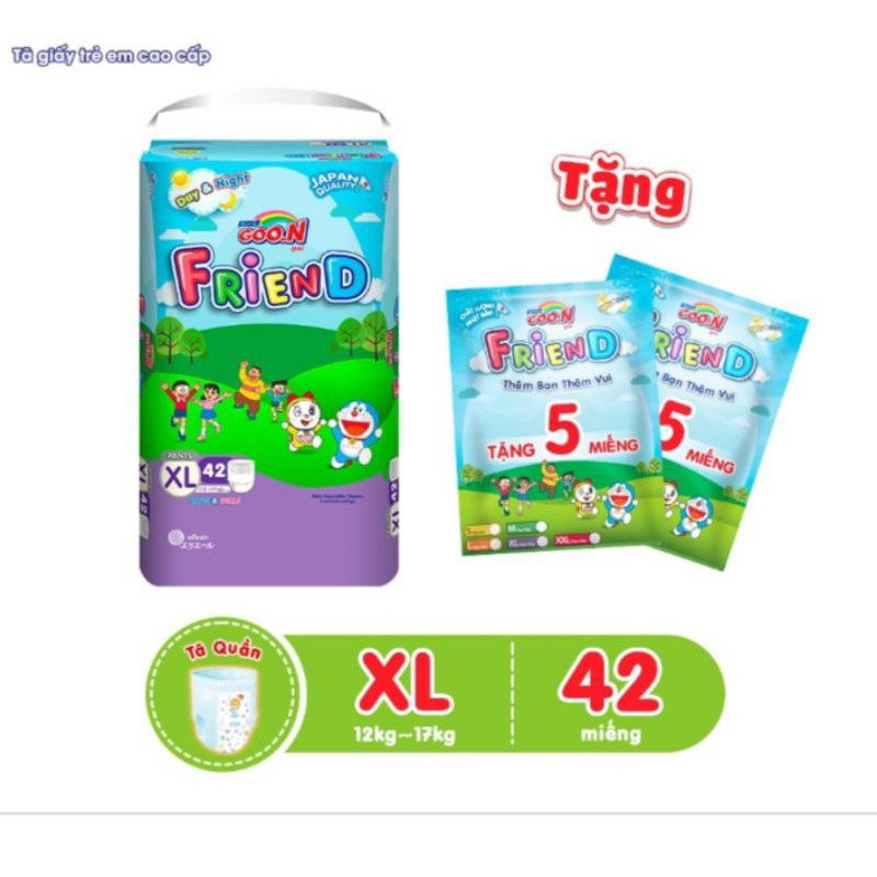 Bỉm quần goon friend tặng kèm túi mini cùng size xl