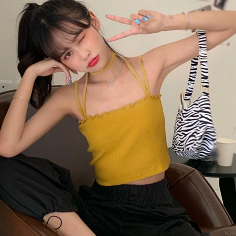 Áo dây không tay màu trơn thời trang Hàn Quốc