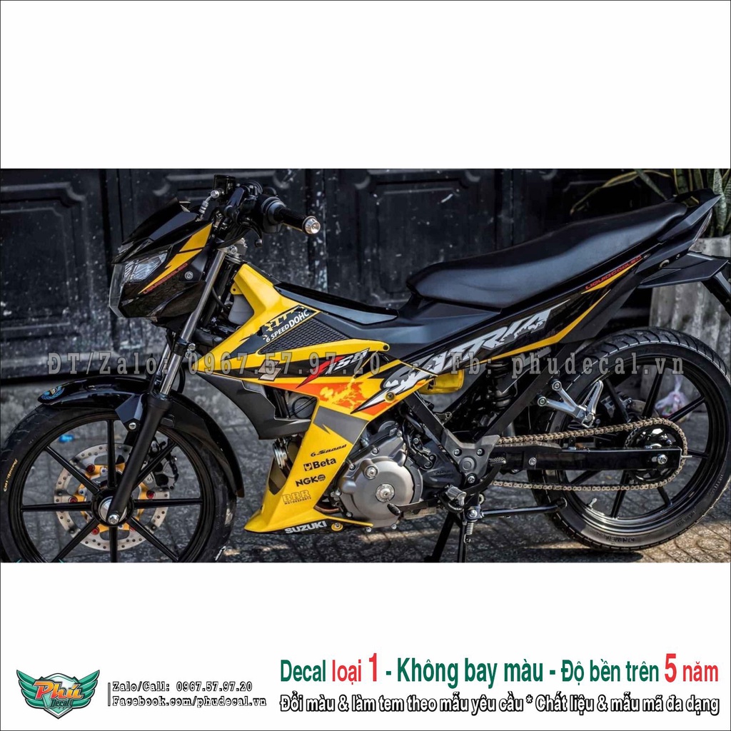 Tem rời Satria vàng đen (2)