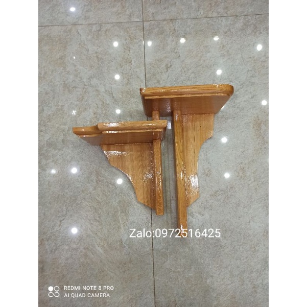Bộ bàn thờ treo tường công giáo _Bộ 3 kệ giật cấp Thiên Chúa gỗ pơ mu Cao Cấp