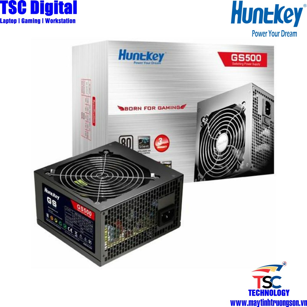 Nguồn Máy Tính Huntkey GS500 500W Bảo Hành 3 Năm | Đẳng Cấp Gaming