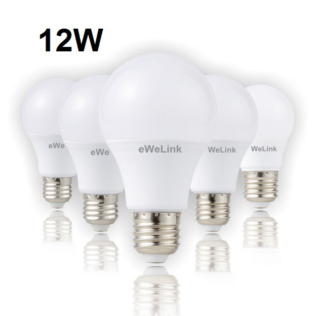Bộ 5 Bóng Đèn Led Trơn eWeLink Trắng 12W Tiết Kiệm Điện