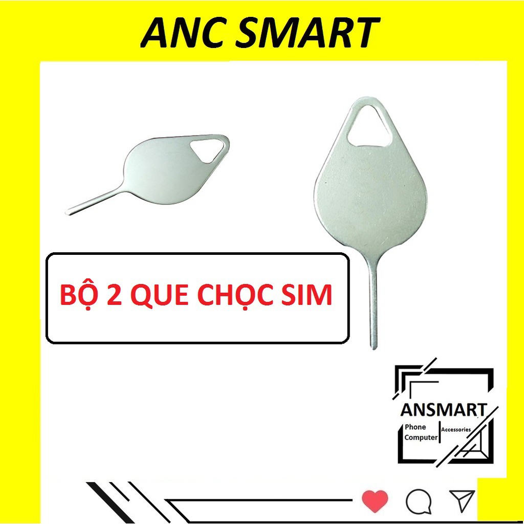 [ DEAL 1k ]Que Chọc Sim Đa Năng Sam sung hình giọt nước Inox không rỉ Cho Tất Cả Điện Thoại, Máy Tính Bảng ( ANCSMART )