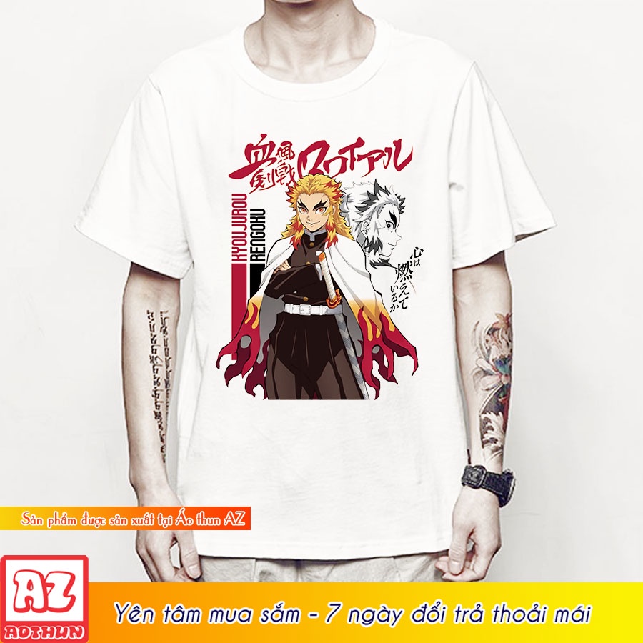 Áo thun nam in hình Rengoku Kyoujurou Viêm đế - Kimetsu no Yaiba M3032