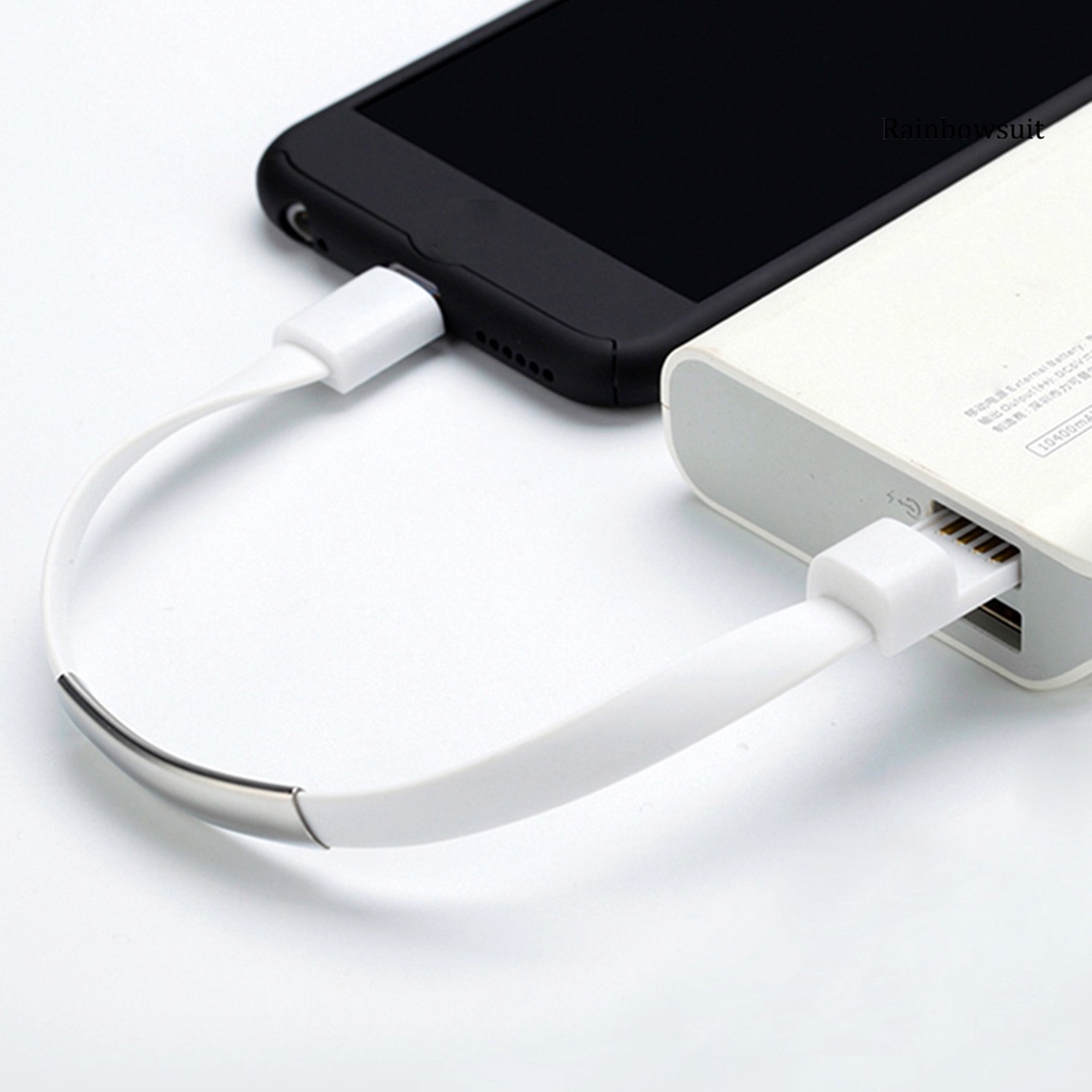 Dây cáp sạc nhanh 20cm micro usb type-c 8pin dạng vòng tay cho điện thoại di động