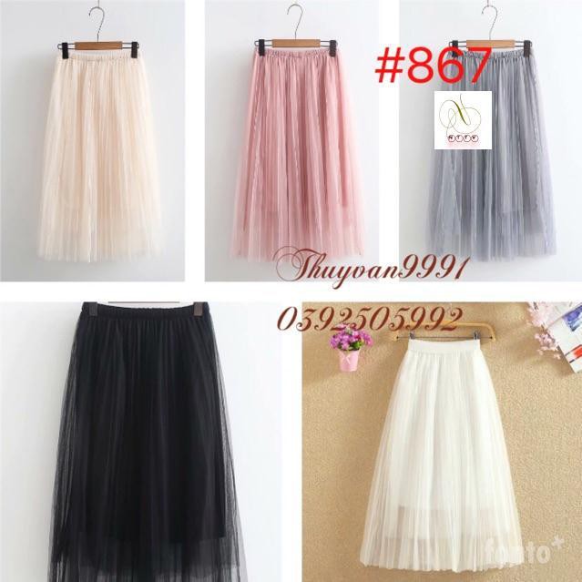 Chân váy công chúa lưới voan maxi 3 lớp hàng Quảng Châu - chân váy tutu