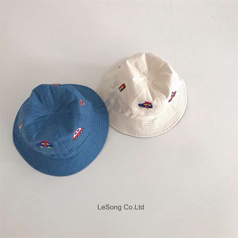 Mũ vành mềm thêu họa tiết ôtô cho bé từ 2 - 6 tuổi