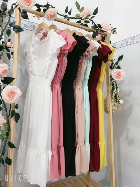 Đầm maxi 2 bèo đuôi cá siêu xinh (hình thật+video) | BigBuy360 - bigbuy360.vn