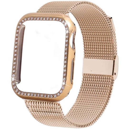 Dây Đeo + Vỏ Bảo Vệ Inox Cho Đồng Hồ Thông Minh Apple Watch 7 41mm 45mm 40mm 44mm 42m