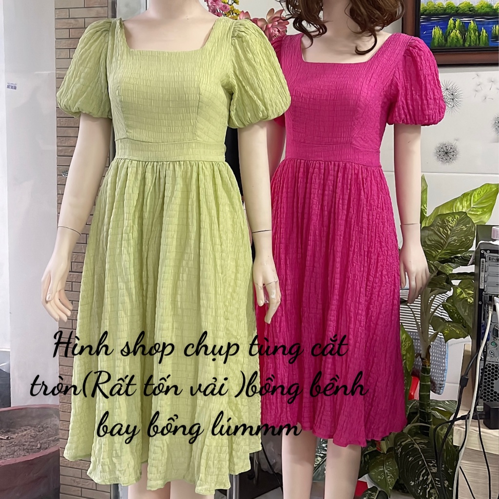 Đầm váy xòe đi biển, dạo phố , dự tiệc 2 MÀU xinh tươi   - Thời Trang VADA (V09)