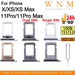 Khay thẻ sim kép / đơn cho iphone x xs max 11pro 11 pro khay thẻ sim tối đa giá đỡ khe cắm thẻ đầu đọc bộ chuyển đổi khe cắm sd phần thay thế