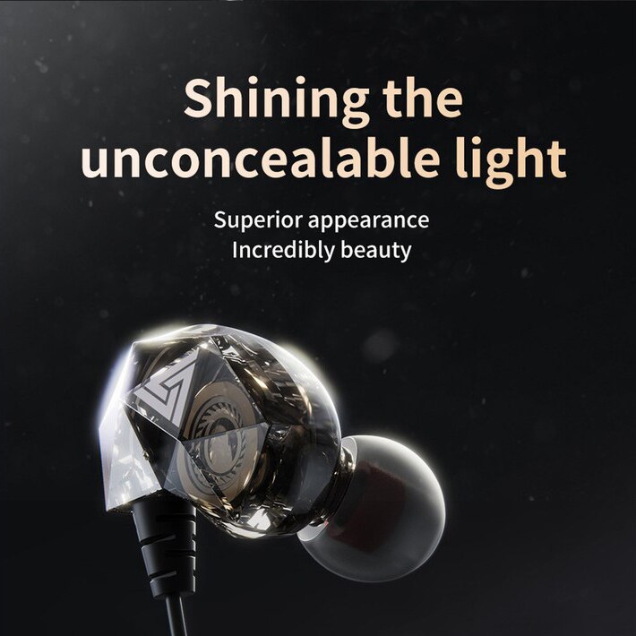 Tai Nghe Nhét Tai Nghe Nhạc Chơi Game QKZ AK2 Pro Nâng Cấp Âm Thanh Super Bass, Dây Chống Rối, Có Mic Đàm Thoại