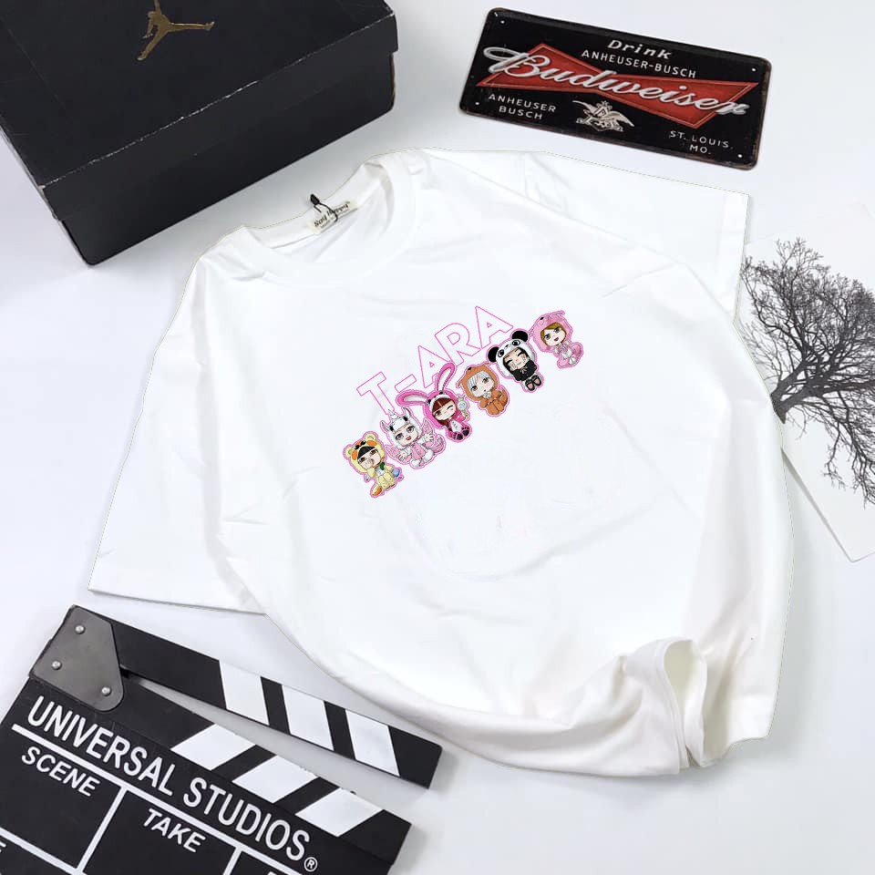 Áo thun Cotton Unisex - Fan T-ara Hàn Quốc - K-Pop - Chibi - T-ara trong đồ thú