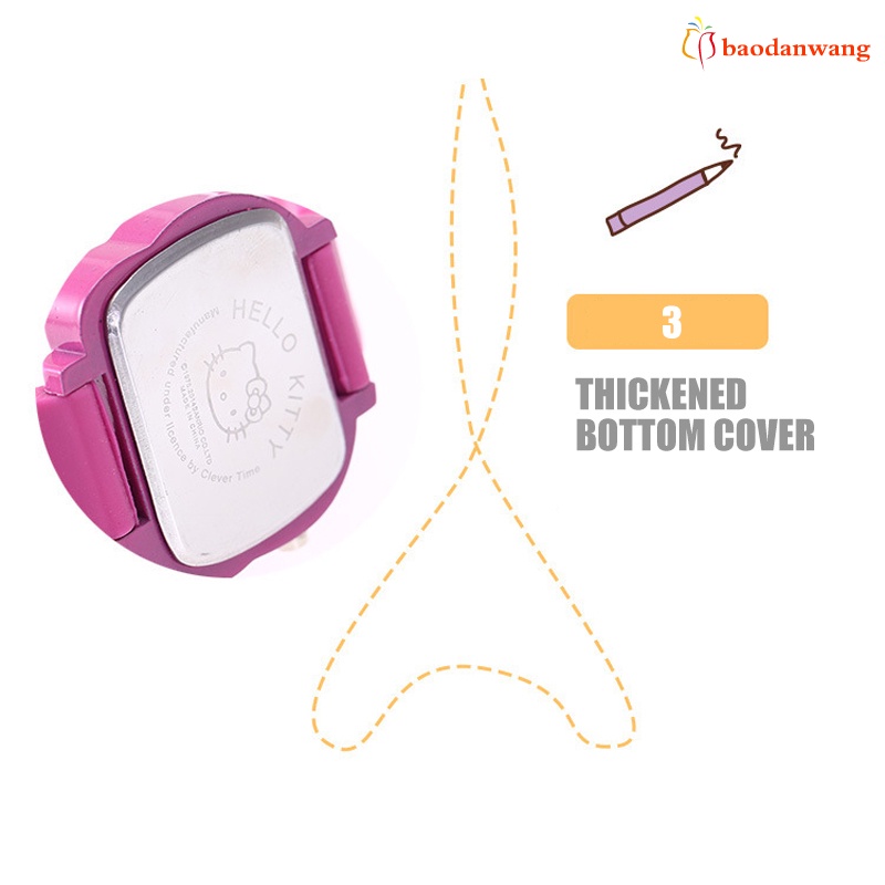Đồng Hồ Điện Tử Dây Silicon Mềm Họa Tiết Hoạt Hình Dễ Thương Cho Bé Gái