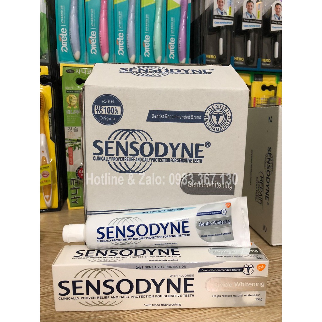 Kem đánh Răng Sensodyne 100g Thơm Mát Giảm Ê Buốt Bảo Vệ Toàn Diện