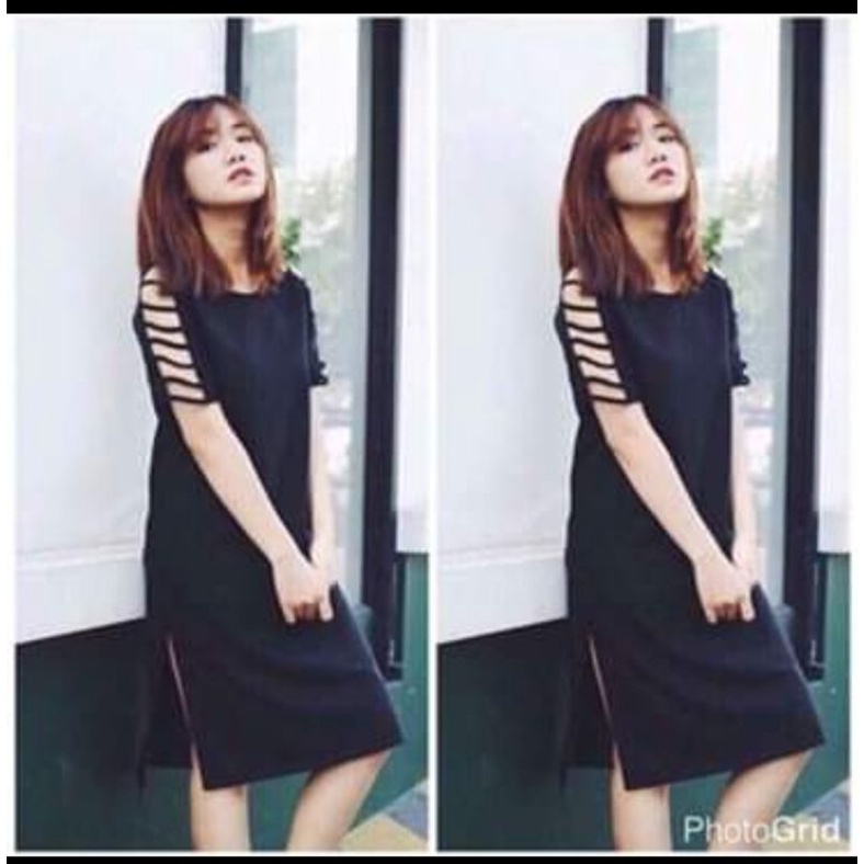 Đầm dáng suông tay dan dây