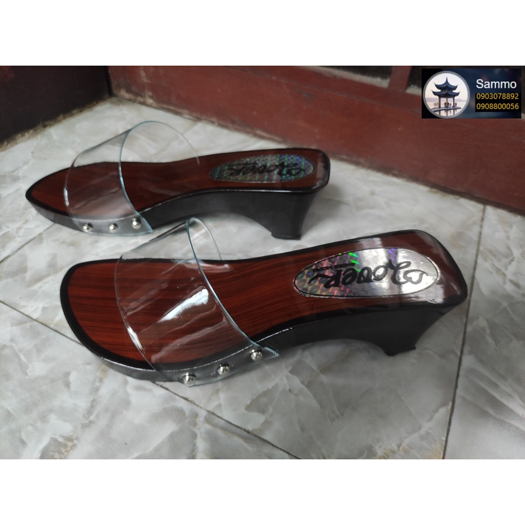 Guốc Gỗ Guốc Mộc 2 Phân Và 5 Phân Quai Trong