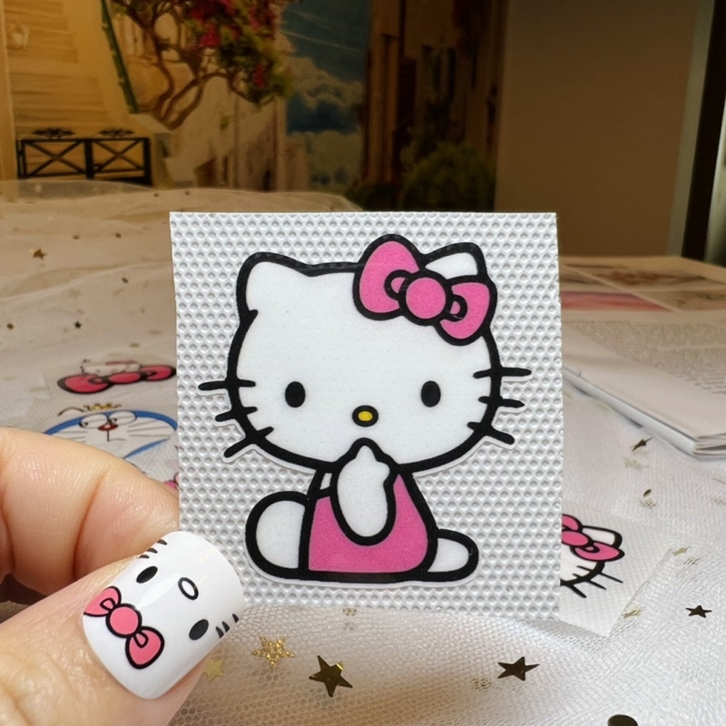 Hình ủi áo decal nhiệt ủi áo Hello Kitty Doraemon