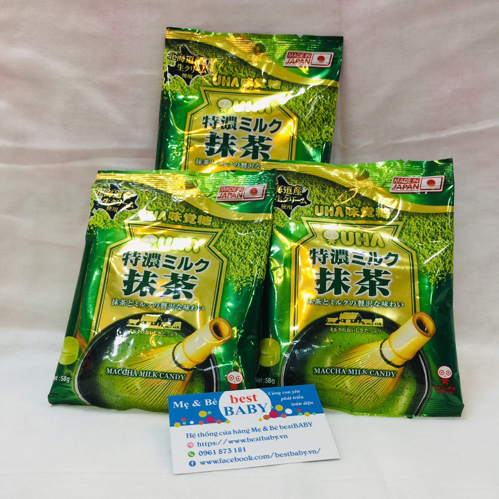 ✅Kẹo Matcha trà xanh UHA 8.2 Nhật Bản mẫu mới 2019