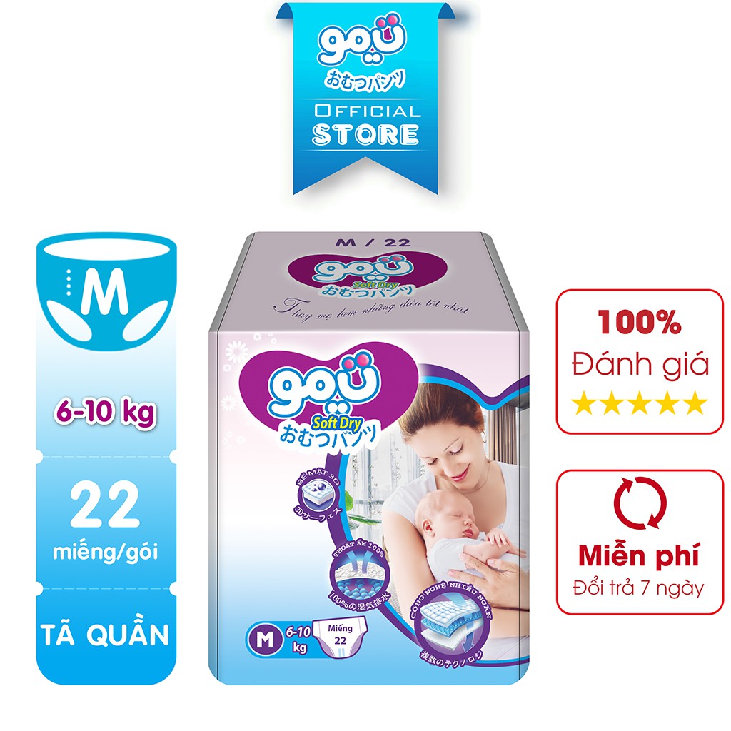 Bỉm quần Gou Soft Dry cao cấp size M40