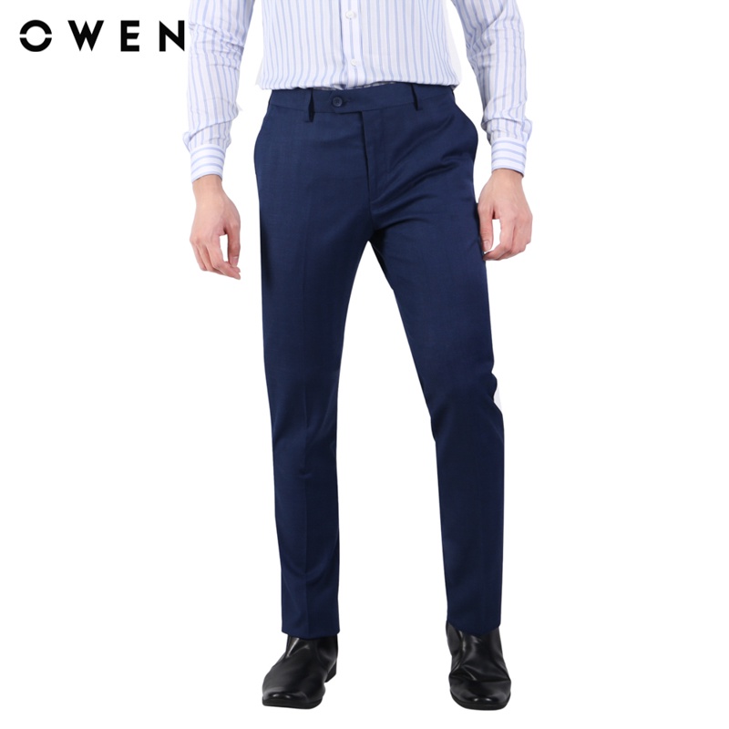 Quần tây nam Owen  Slim Fit màu Navy - QS22411