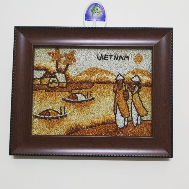 Tranh gạo lưu niệm (15×20cm)