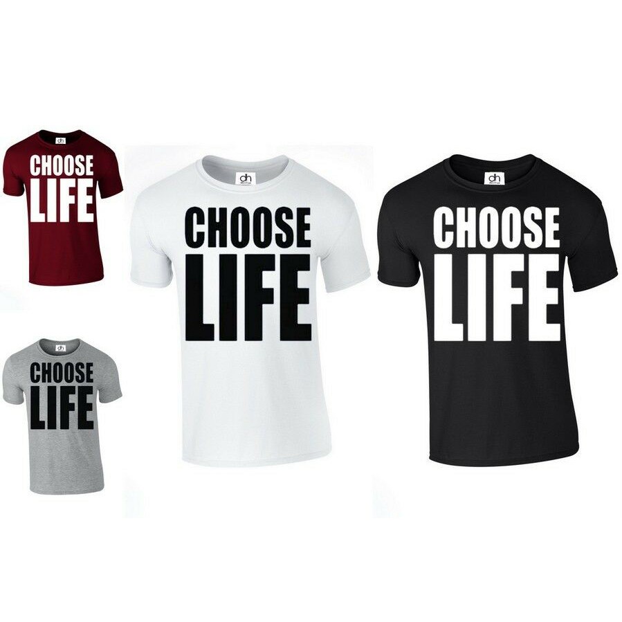 Classic fashion tshirts Choose Life Wham Gorgeous 80S Fancy oversized man tops Inspired Choose Life Valentines Gift