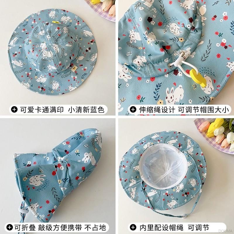 Mũ nồi hỗ trợ che nắng in họa tiết hoạt hình động vật thời trang mùa hè cho bé