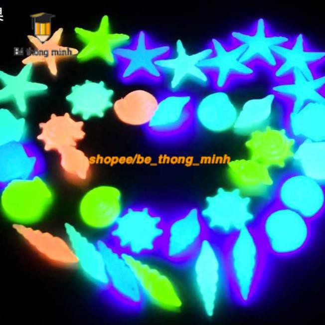 Túi 70  hình sinh vật biển dạ quang phát sáng dùng chơi bàn ánh sáng lighbox