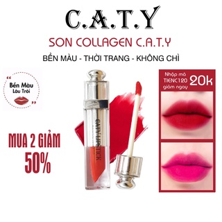 Son môi collagen caty chất mềm mịn - siêu lì - không chì