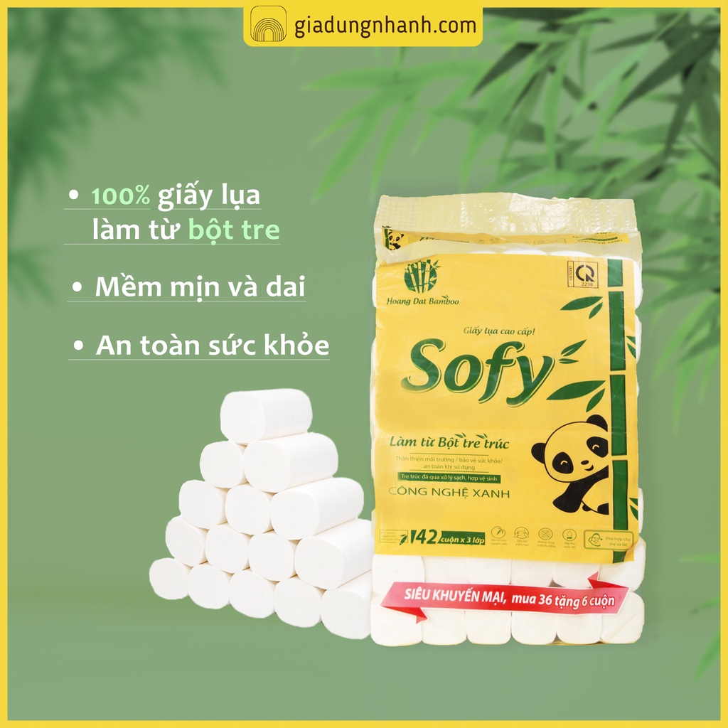 [VIP] Giấy Vệ Sinh Gấu Trúc 42 Cuộn SOFY Cao Cấp