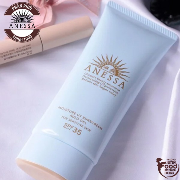 Kem Chống Nắng Dạng Gel Dành Cho Da Nhạy Cảm Và Trẻ Em Anessa Moisture UV Sunscreen Mild Gel SPF35/PA+++ 90g