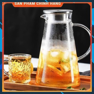 Chính hãng - ấm pha trà deli inox 1800ml,bình pha trà thủy tinh ,bình ủ trà cao cấp,bình đựng nước 1800ml