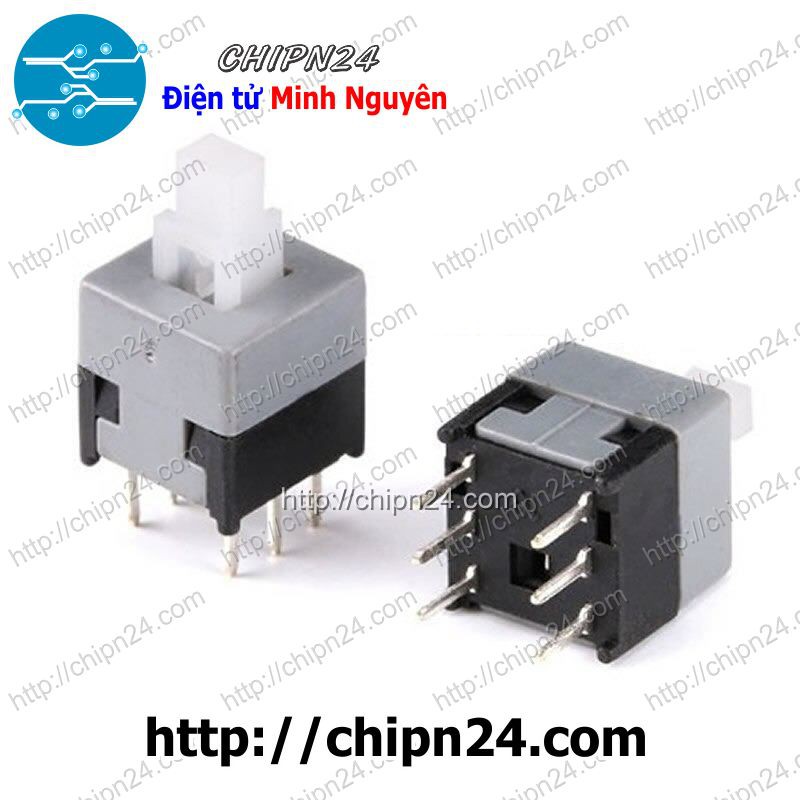 Nút nhấn 6 chân 8.5x8.5mm Nhấn Nhả